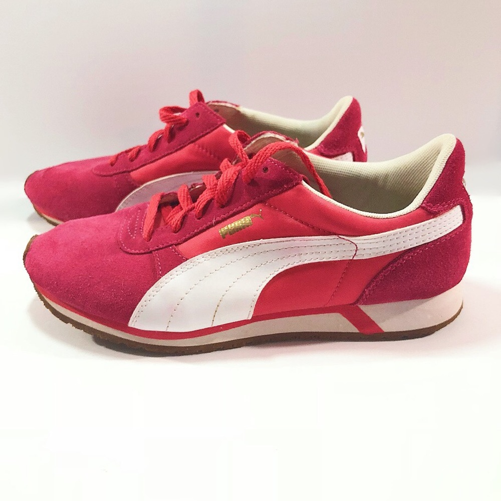 PUMA Sport Lifestyle red/white retro running shoe